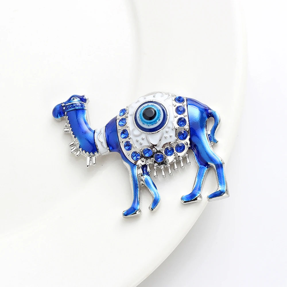 Lucky Eye Blue Turkish Evil Eye Refrigerator Sticker Alloy Camel Magnet Refrigerator Sticker for Women Men Fashion Jewelry