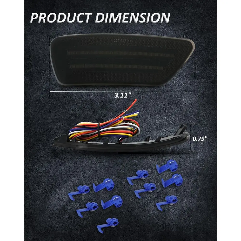 ضوء عاكس للمصد الخلفي 4 في 1 لسيارة جيب جراند شيروكي، كومباس، باتريوت، ودودج جورني (2011-2021) - يعمل على تشغيل، B
