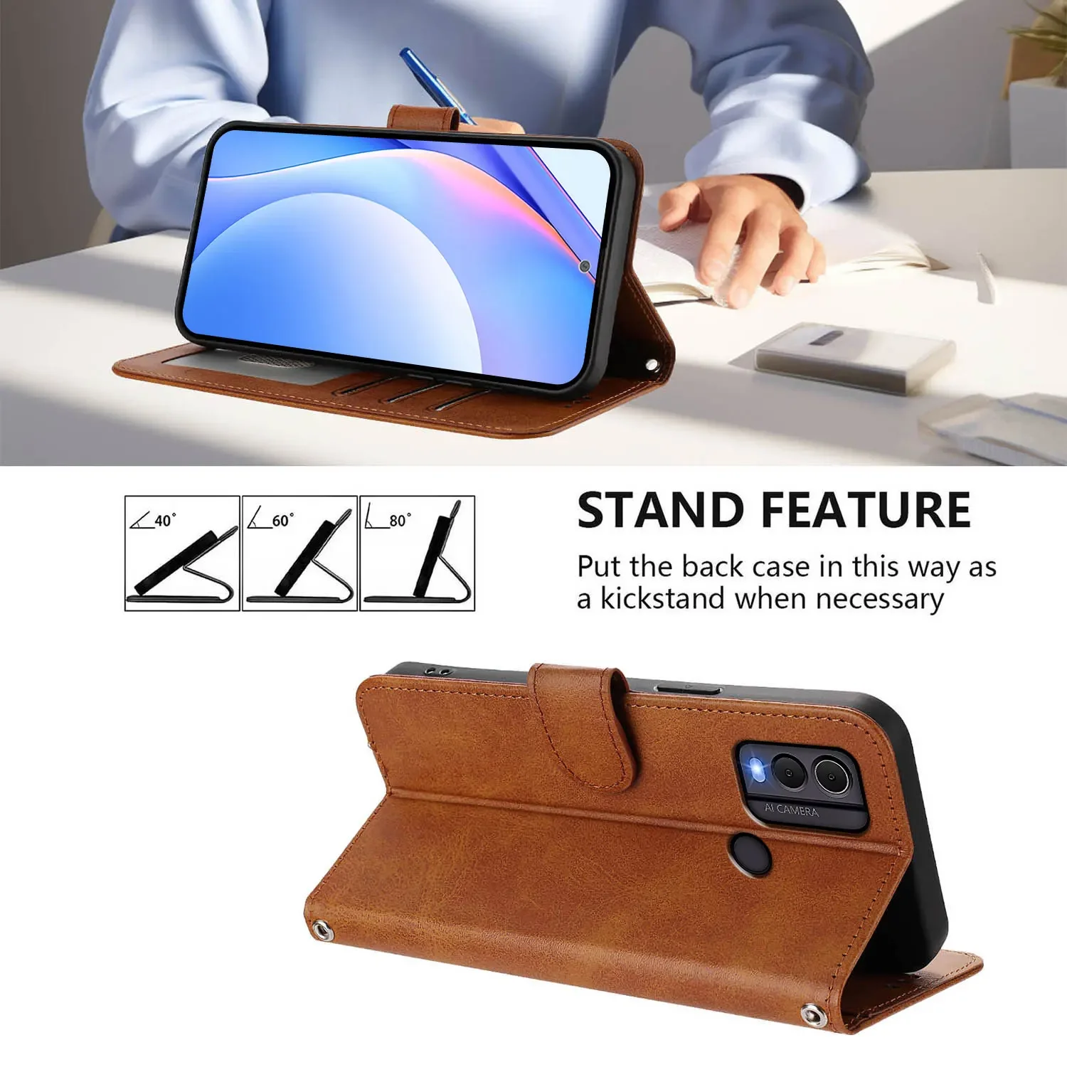 Magnetic Leather Case for Nokia HMD Skyline Fuison Pulse Plus Pro X30 G22 G21 G20 G11 G10 C32 C30 C22 C20 Flip Wallet Cover - view 5