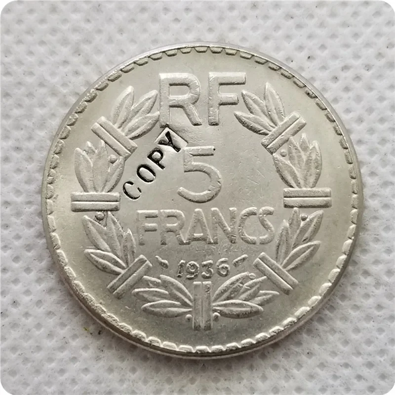 1936,1937,1939 France 5 Francs nickel Coin COPY commemorative coins-replica coins medal coins collectibles