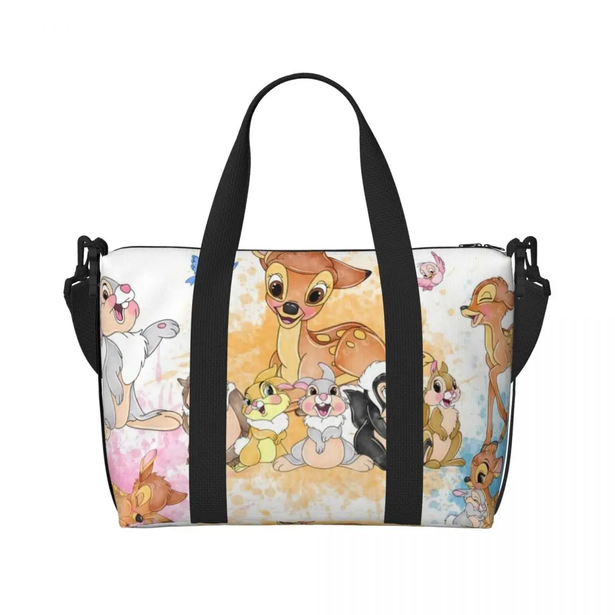 

Custom Bambi Tote Bag Women Big Capacity Beach Gym Travel Bags