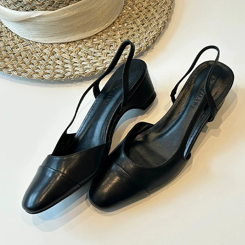Sandal Hak Rendah Wanita Sepat - Casual Sandal Leather ulasan dan harga