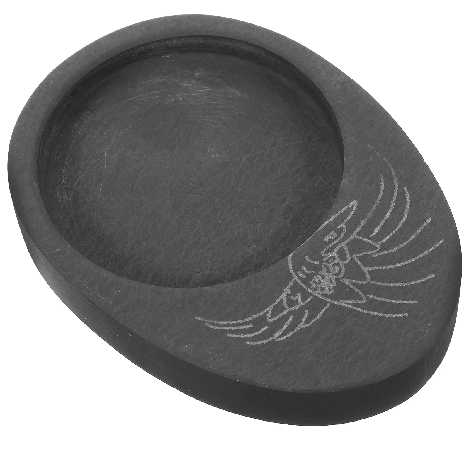 

Calligraphy Student Inkstone Accessory Round Bowl Painting Chinese Inkslab Preserve