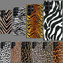 Leopard Print Clear Case for Samsung Galaxy S24 S23 S22 Ultra S21 S20 FE TPU Capa Phone Cases S10 5G S9 S8 Plus S10e S7 Cover Sh