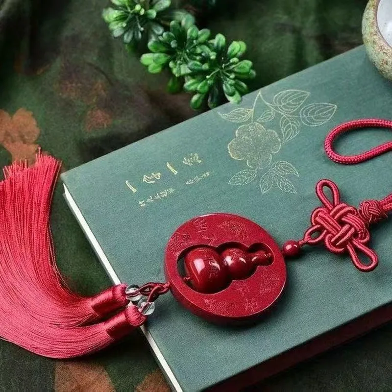 Gourd Pendant, Ornament, Symbolizing Good Fortune And Safety, Rearview Mirror Decoration, Interior Car Hanging Orna