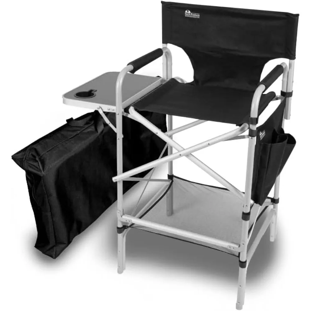 

Camping chair with Folding Side Table,Foldable, Zippered Carry Bag, 31" Seat Height, Lightweight, 375LBS Max Load, free shipping