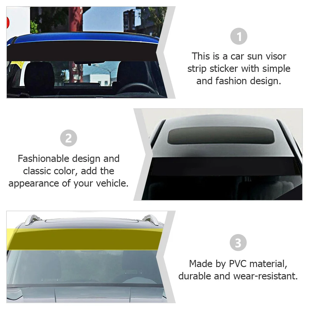 

1 шт., наклейка на солнцезащитный козырек автомобиля, простой модный дизайн, прочный материал ПВХ, простая установка, автоаксессуар, наклейка на полоску солнцезащитного козырька