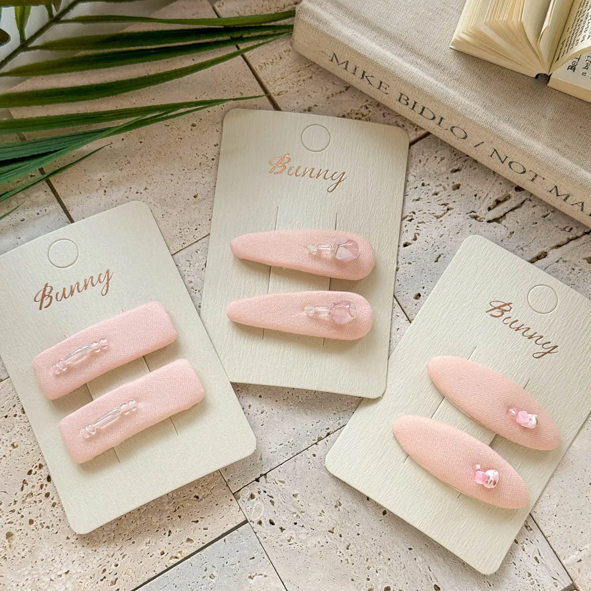 2pcs Pink Children's Hairpin Beaded Water Drop BB Clip Sweet Girl Hair Clip Bangs Side Clip Hairpin Hair Accessories Headdress