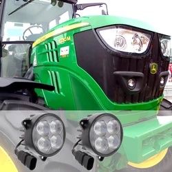 AL209455 Round 40W LED Front Hood Light For John Deere 6105M, 6110M, 6115M, 6120M, 6125M, 6130M Tractors x2Pcs/Lots