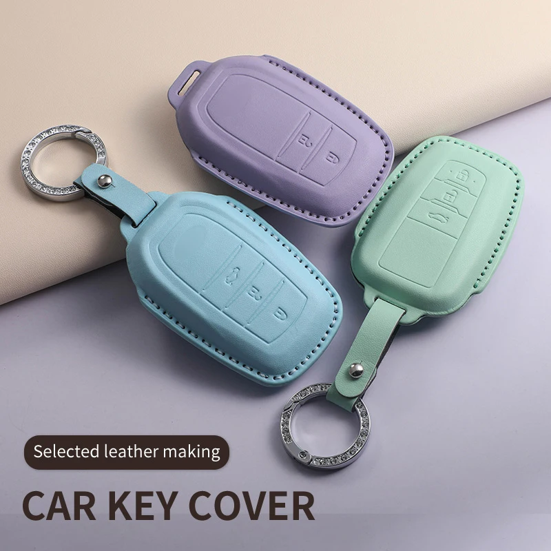 

PU Leather Car Remote Key Fob Casing Keychain Cover for Volkswagen Passat CC Golf Santana Bora Polo LAVIDA Tayron Tharu Tiguan
