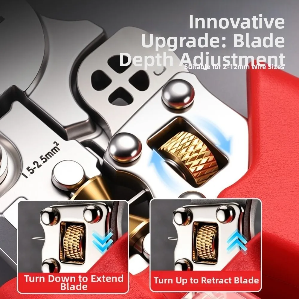 Rechargeable Wire Stripper Pliers Voltage Detection Cable Cutting Tester Pliers Cable Crimping Digital LED Display