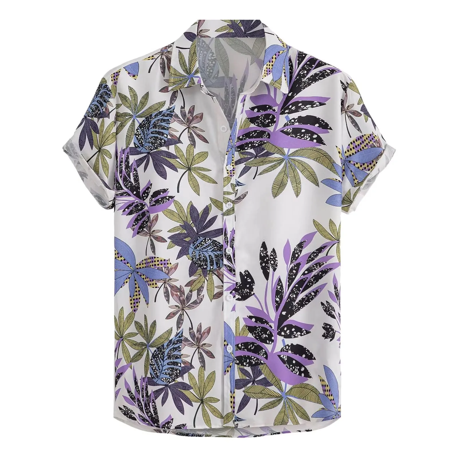 Men's Hawaiian Shirt, Summer Casual Hawaiian Vacation Printed Short Sleeved Shirt, Men's Short Sleeved Shirt