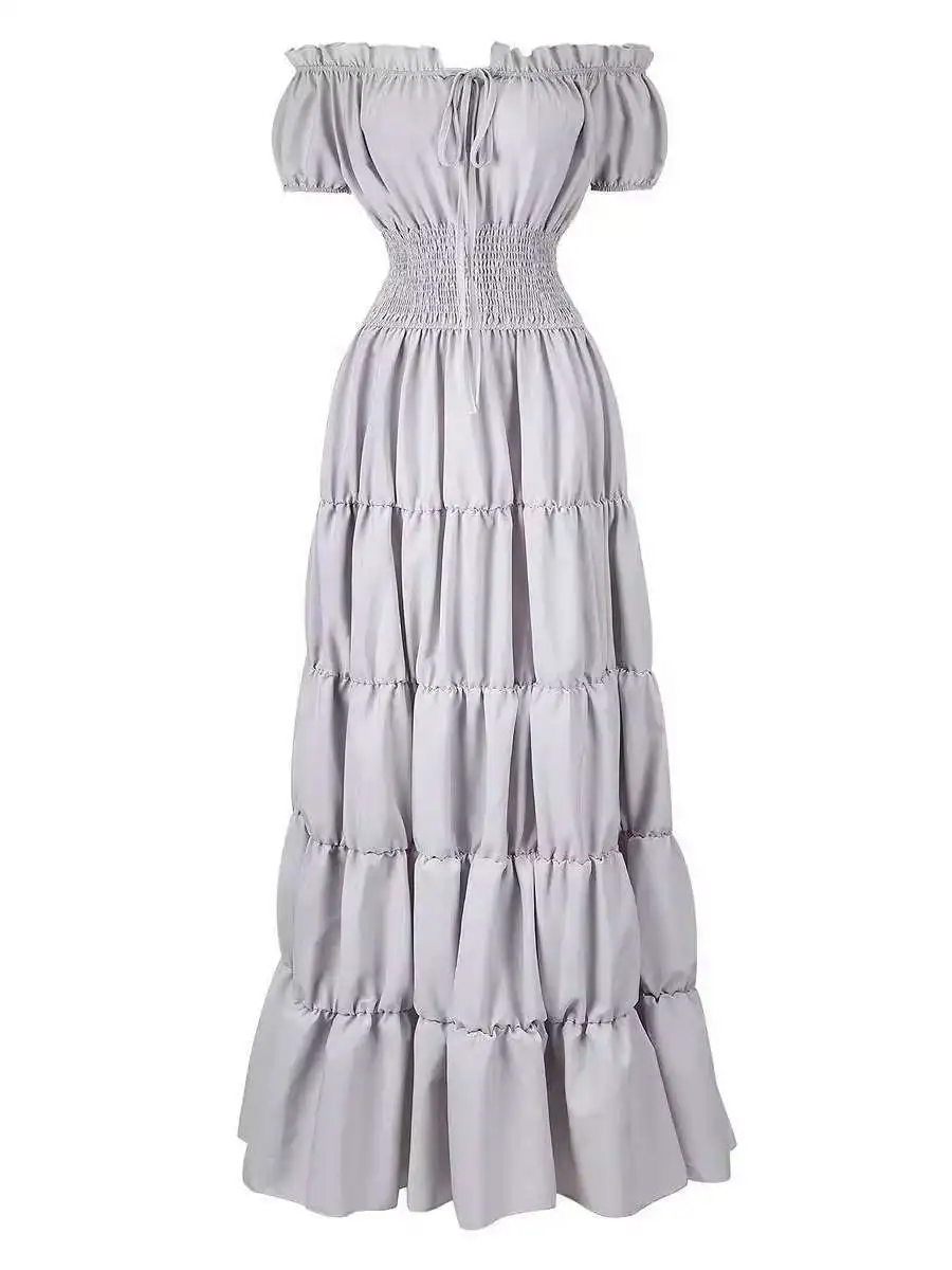 Vestido de Disfraz Medieval para loween, Falda Retro para Mujer, Actuación en Escenario, Juego de Roles, Falda de Hada, Ve...