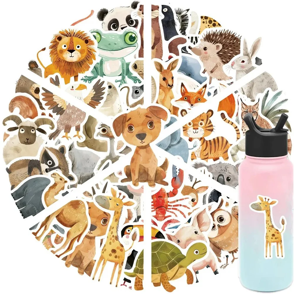 

10/30/50pcs Cute Painting Animals Graffiti Stickers Cartoon Waterproof Decals DIY Skateboard Guitar Phone Decoration Sticker Toy