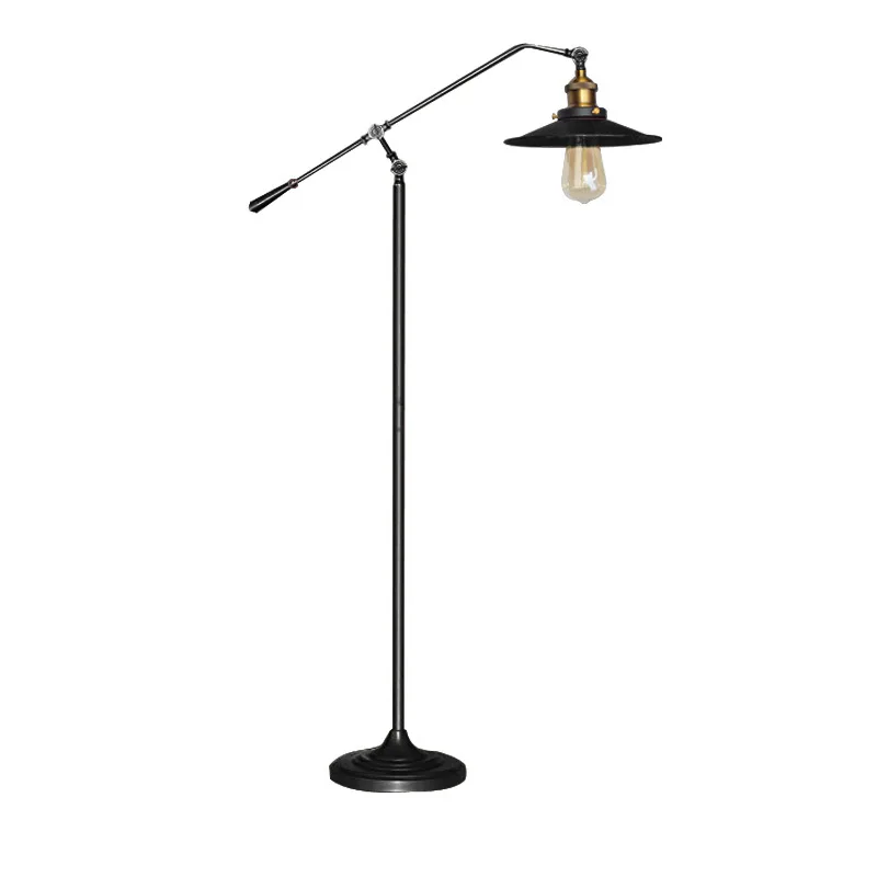 Modern Metal Vintage  Floor lamp  Industry Style Simple Exhibition Hall Model Room Study Hotel Popular  Bedside E27 Floor lamp