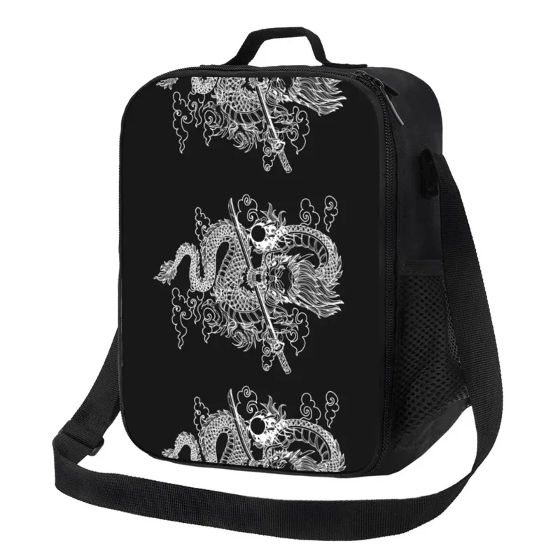 Custom Chinese Dragon Lunch Bag Men Women Cooler Thermal Insulated Lunch Box for Kids School