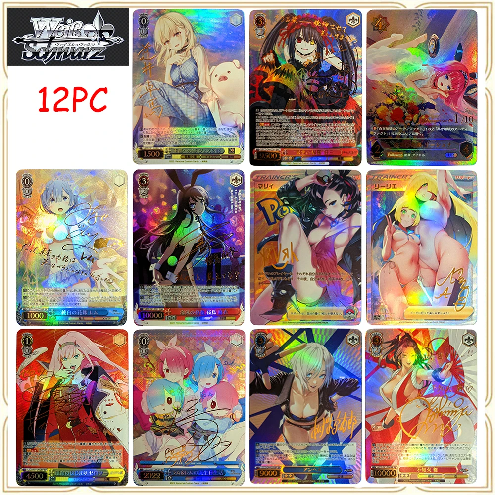 

Anime Weiss Schwarz One Piece DIY ACG Boy Games Toys Collectible Cards Christmas Birthday Gift Tokisaki Kurumi Sakurajima Mai