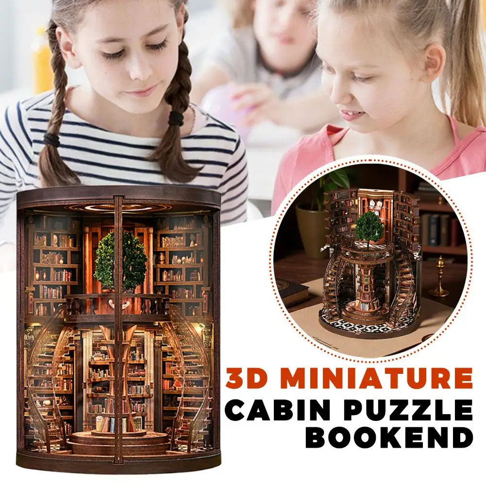 ชั้นวางหนังสือรูปต้นไม้แห่งปัญญาแบบ DIY ของตกแต่งบ้านขนาดจิ๋ว ทำมือ ของขวัญวันเกิดสำหรับเพื่อน งานฝีมือ ของตกแต่งบ้าน