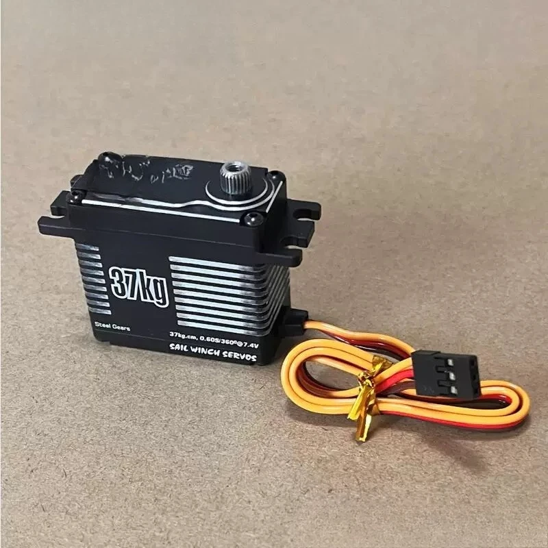 for SW02BS 37Kg force high voltage digital metal tooth remote control sailboat waterproof noose steering gear 1-8 turns