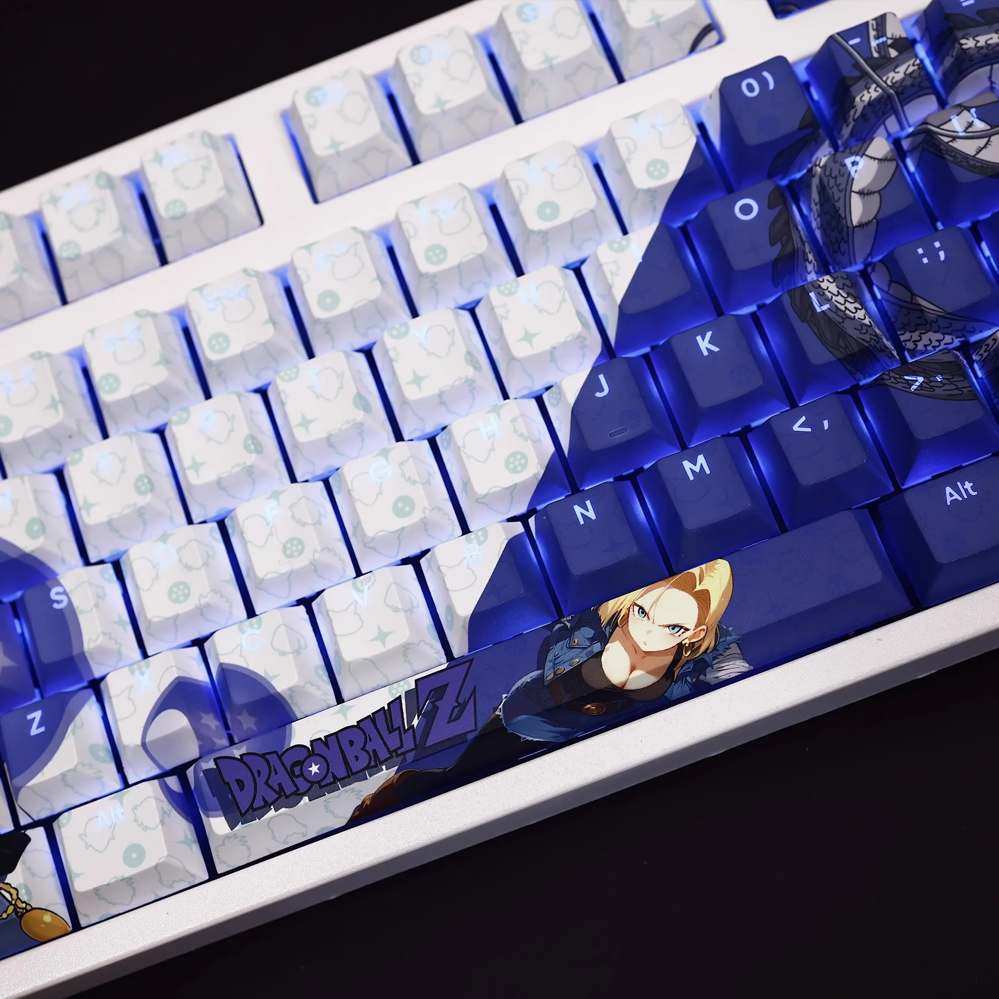 108 Keys/set  Keycap PBT Dye Subbed Backlit Keycaps Anime Gaming Key Caps For ANSI 61 87 104 108 Keyboard
