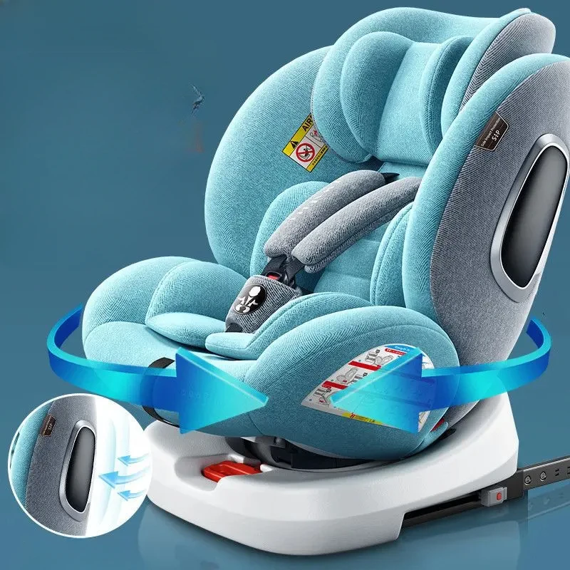 EG60 Universal Criança Car Seat, Assento reclinável giratório de 360 °, Cadeira de segurança portátil do bebê, Impulsionador confortável do carro, 0-12 anos