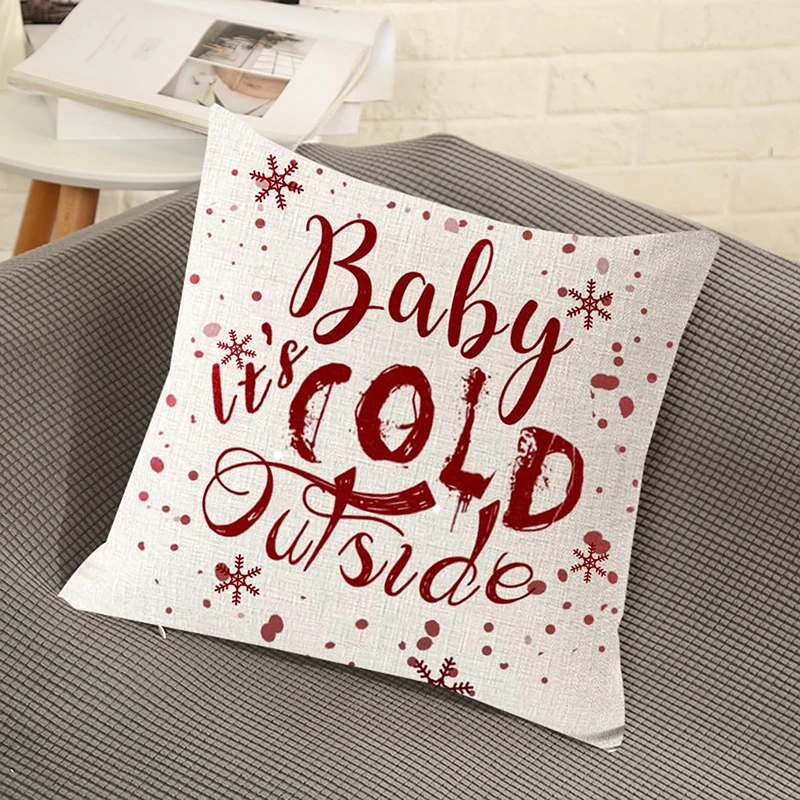 Christmas Throw Pillow Cover Set Holiday Cushion Pillow Case Soft Pillow Protector for Home Farmhouse Sofa Decorations