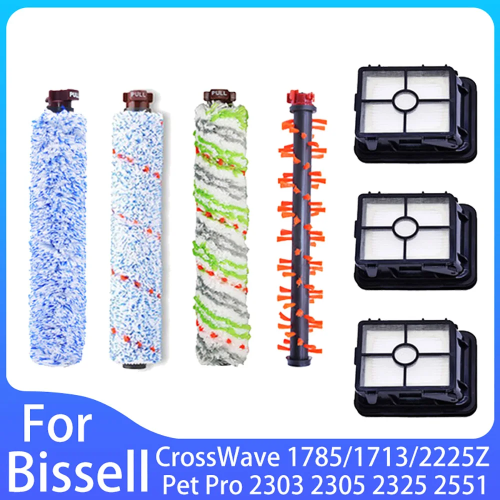 For Bissell CrossWave Pet Pro 2225N Vacuum Cleaner Accessories Bissell CrossWave 1785/1713/2303/2306/2551 Roller Brush Filter