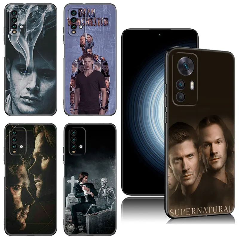 Supernatural Black Silicone Phone Case For Xiaomi Redmi 7A 8A 9A 10A 11A 9C 10C 12C 13C 11 Prime A1 A2 Plus 12 4G Note 9T 12R