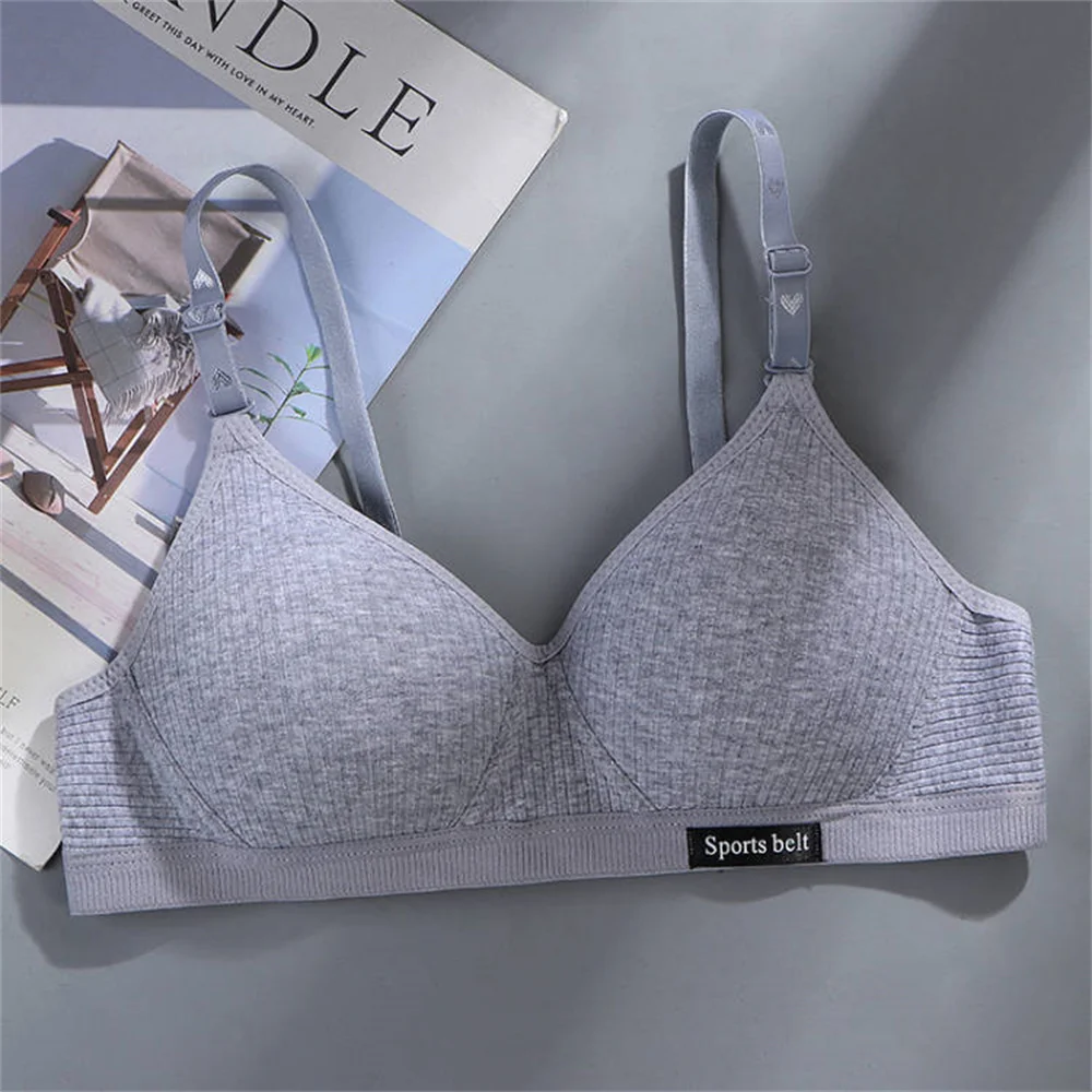 Cotton Underwear Women AB Cup Bra Wireless Gathered Comfort V Brassiere Push Up Lingerie Bralette For Women Seamleass Bras