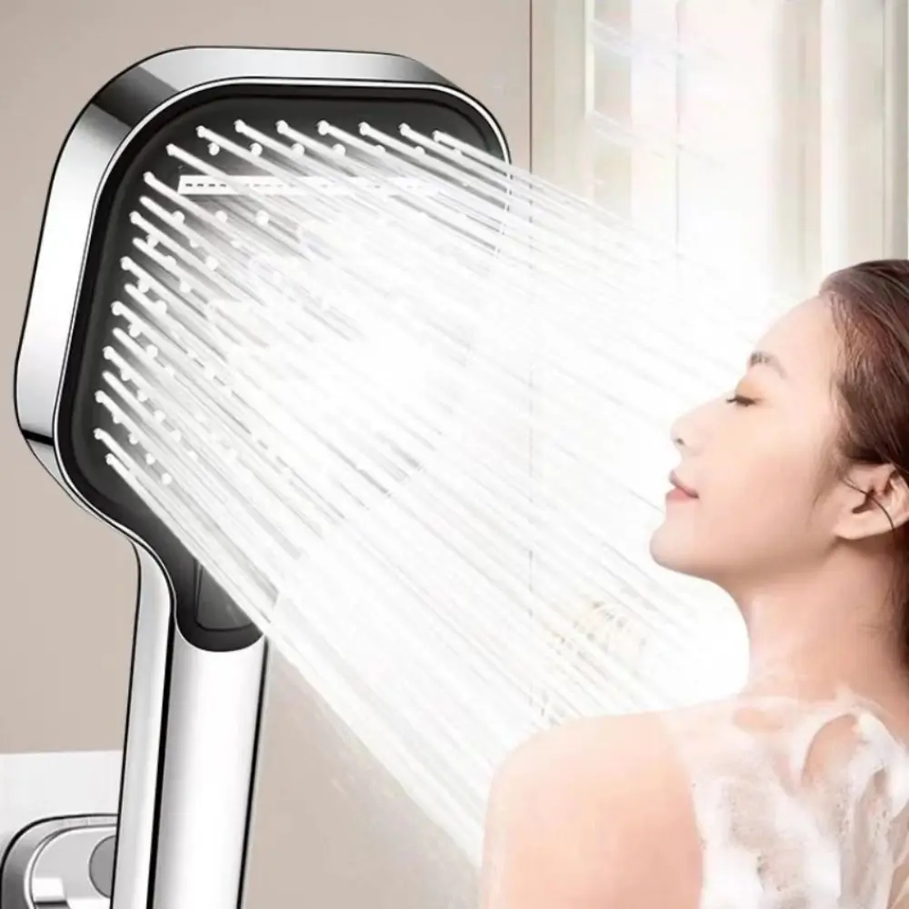 3 Spray Setting High Pressure Shower Head with ON/OFF Pause Switch 12CM Large Flow Rainfall Hand Shower Head Bathroom Accessoies