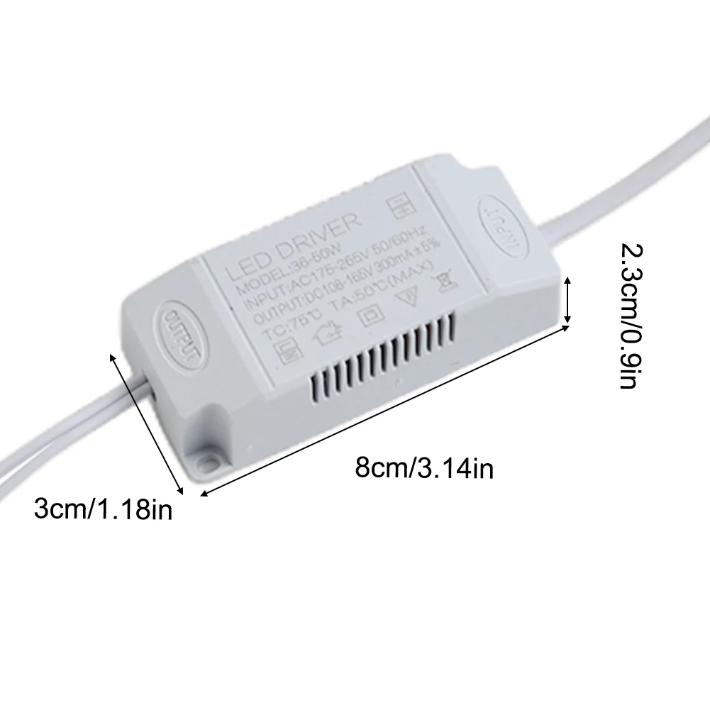 Electronic Transformer LED Driver 36-50W 60HZ 80* 35*23MM AC180-265V50 Constant Current SM Male Plug Ceiling Light