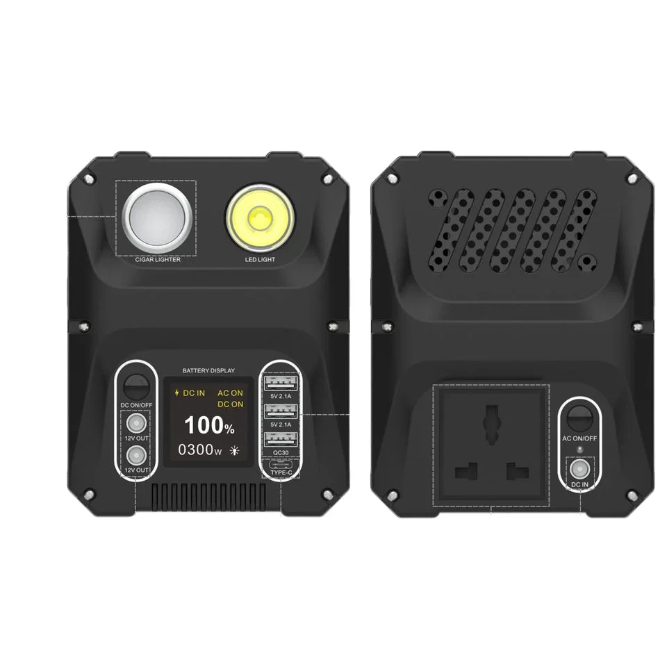 Outdoor Mobile Power Station 110v/220V Multifunctional Inverter Emergency Energy Storage AC1000W/500W Power Power Bank