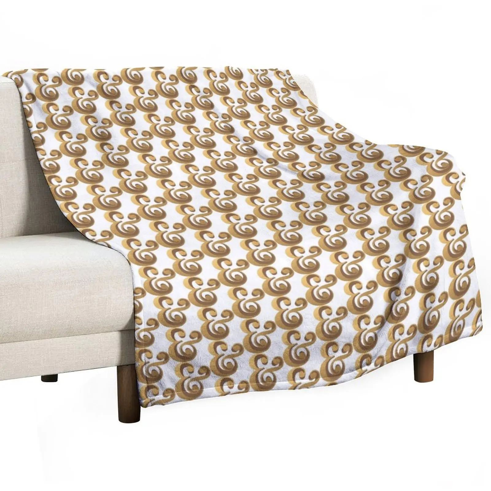 Gold Ampersand - 3D Throw Blanket for winter Picnic christmas gifts Blankets