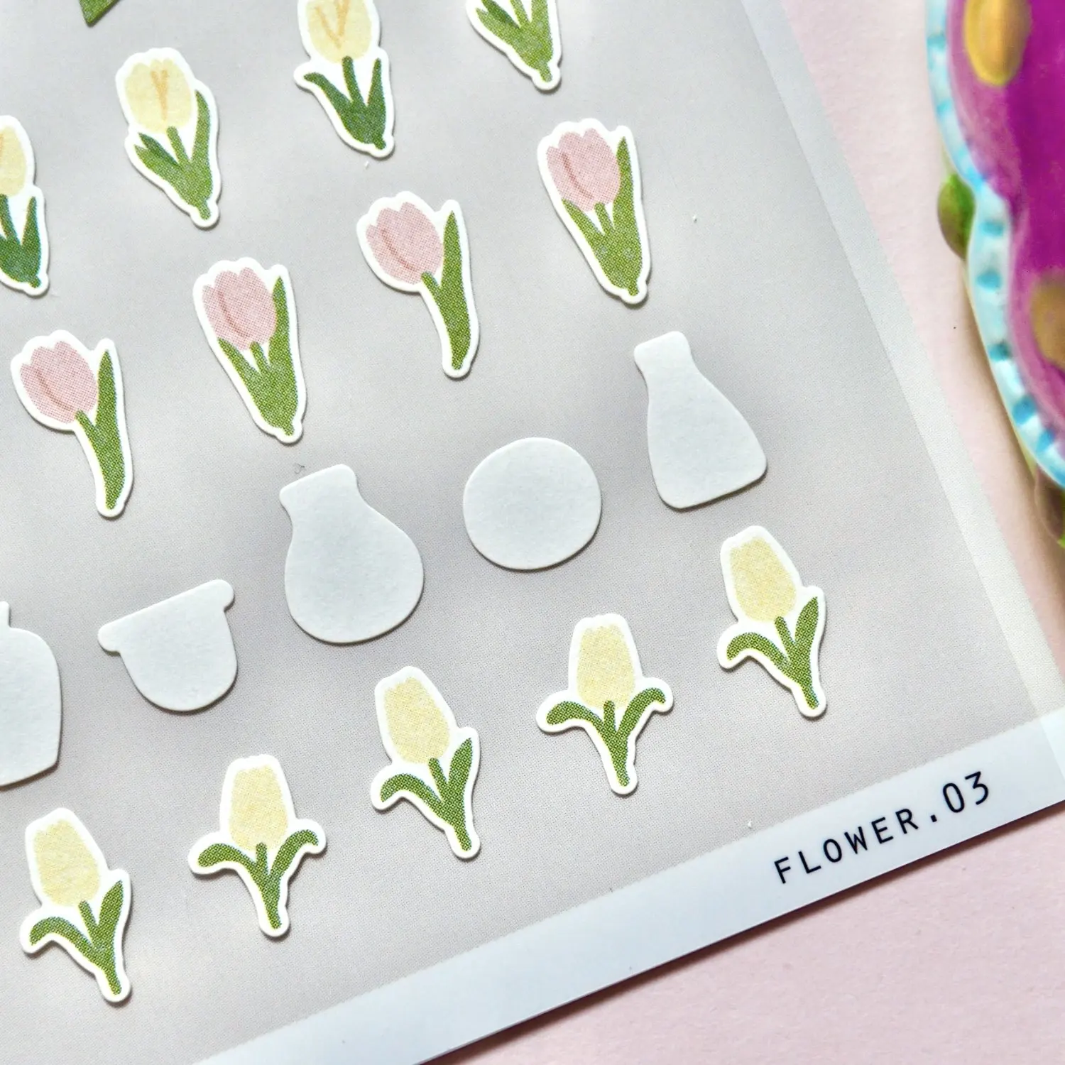 Korean Import Suatelier Mini Flowers and Plants Paper Stickers Scrapbooking Diy Journal Cute Deco Kawaii Stationery Sticker 126