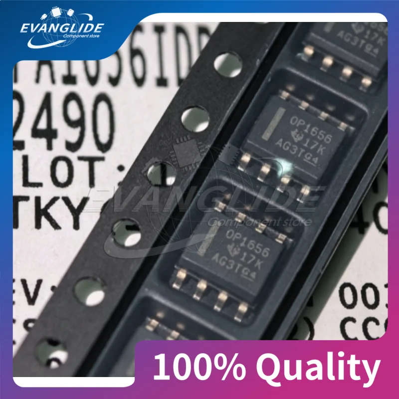 2 PCS/LOT OPA1656IDR OPA1656ID is an etched label for OP1656 in SOP-8 format.