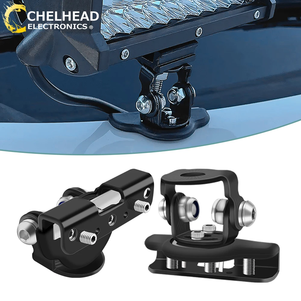 

Led Light Hood Cover Mount Bracket Bar Led Work Pods Fog Lights Stand Holder for Universal Cars Offroad 4x4 SUV Black 2PCS