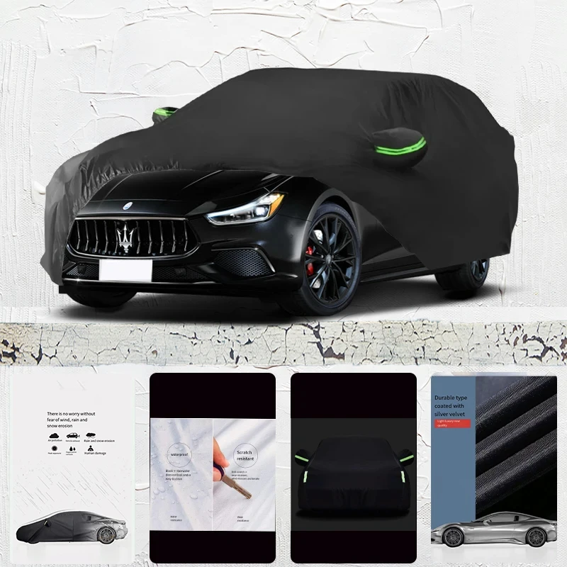 

For-Maserati-Ghibli-Anti-UV-Sun-Shade-Rain-Snow-Resistant-Black-Cover-Dustproof-Car-umbrella-Full