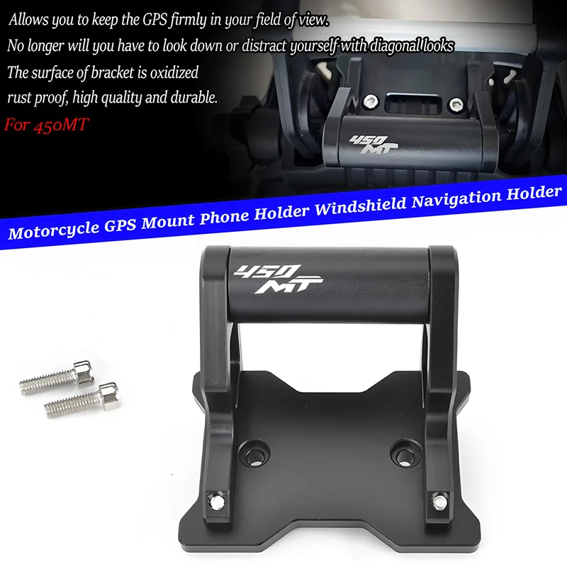 

Новинка 2025 года для 450MT 450 MT 2024, аксессуары для мотоциклов, алюминиевый держатель для телефона с ЧПУ, GPS, подставка для навигации, новый удлинительный кронштейн