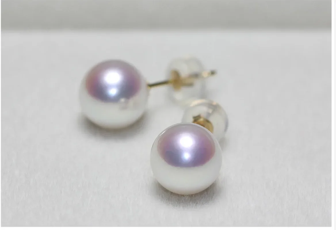 Elegant 11-12mm White Round Genuine Pearl Stud Earrings for Women Wedding Jewelry Accessories Dangle Hook 925 Sterling Silver