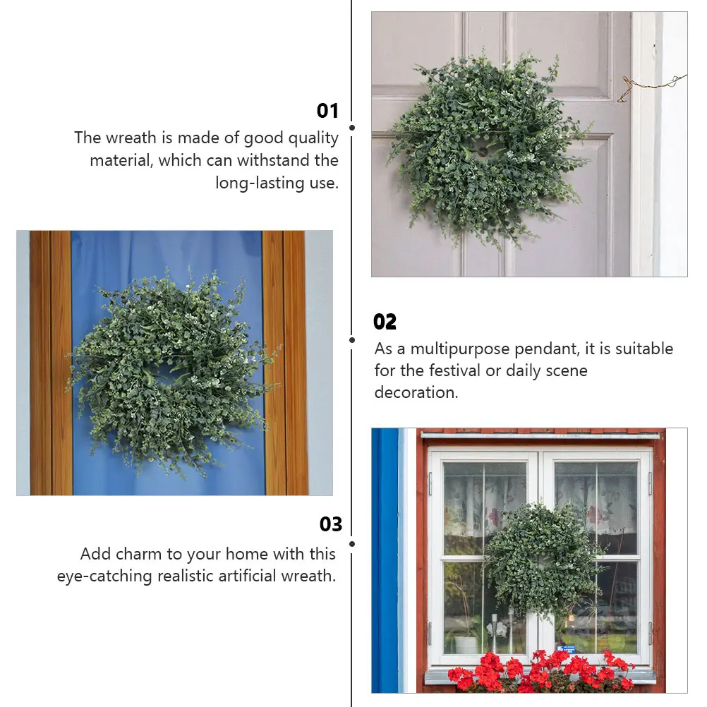 

Decoration Grape Vine Wreath Garland for Decorating Wall Winter Garlands Green Door Hanging