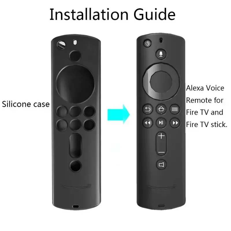 Silicone Protective Cover for Fire TV Stick 4K/2nd Gen Remote, Glow-in-the-Dark Anti-Drop Skin Sleeve