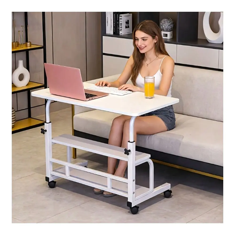 

Portable HeightAdjustable Computer Desks For Home Use, Suitable For Use Beside A Bed Or In A Beanbag Chair. Easy Height Adjustm