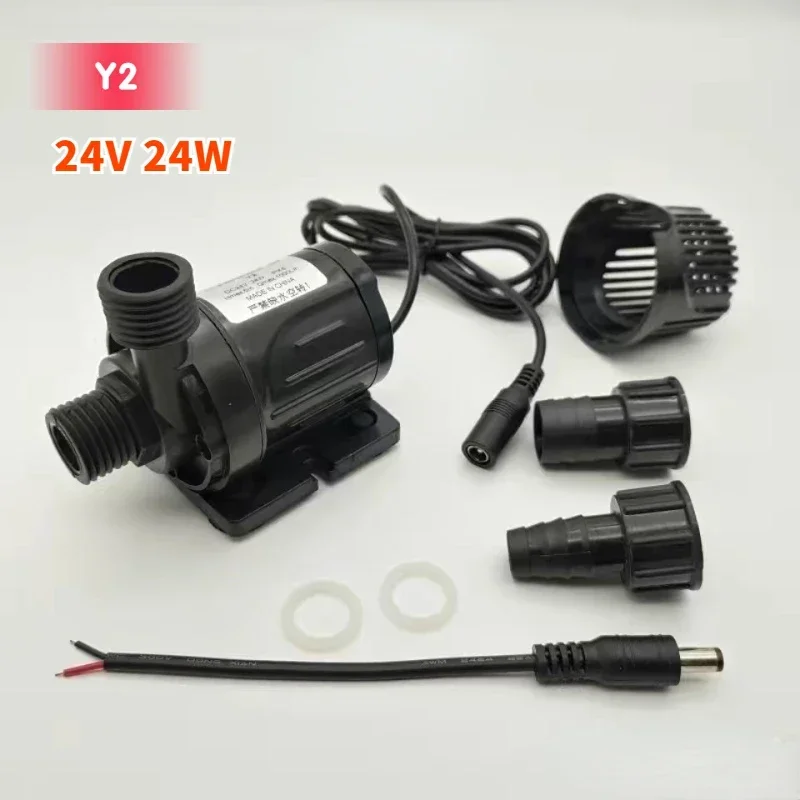 Water Pump 12v High Pressure Ultra Quiet Solar DC 24V Lift 5M 800L/H Brushless Motor Submersible Water Pumps Quick Break Joint