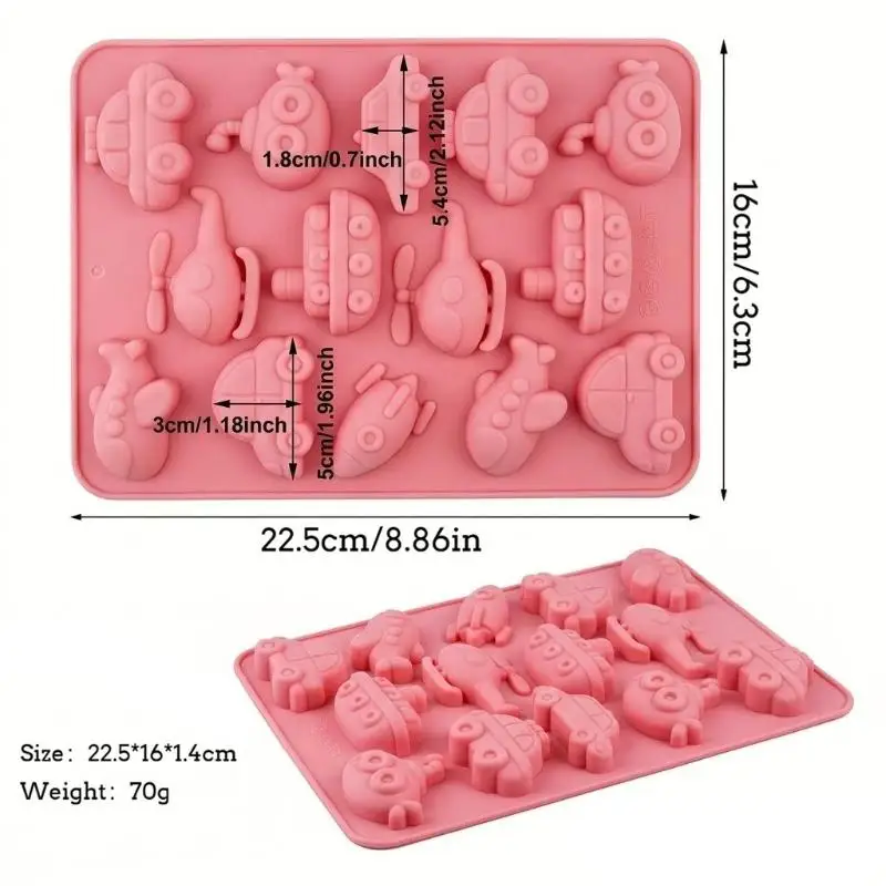 Silicone Vehicle Candy Chocolate Mold Car Plane Shape For DIY Cake Baking Decor