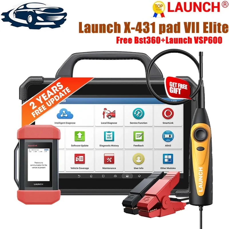 

2024 Launch x431 pad7 Elite pad vii link 7 j2534 obd2 full system services ecu features and boost efficiency Car Diagnostic scan