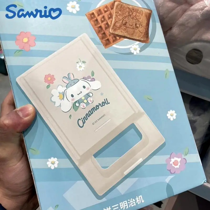 Anime Sanrio Melody Cinnamoroll Mini Electric Waffle Maker Portable Sandwich Breakfast Maker Multifunctional Baking Cake Maker