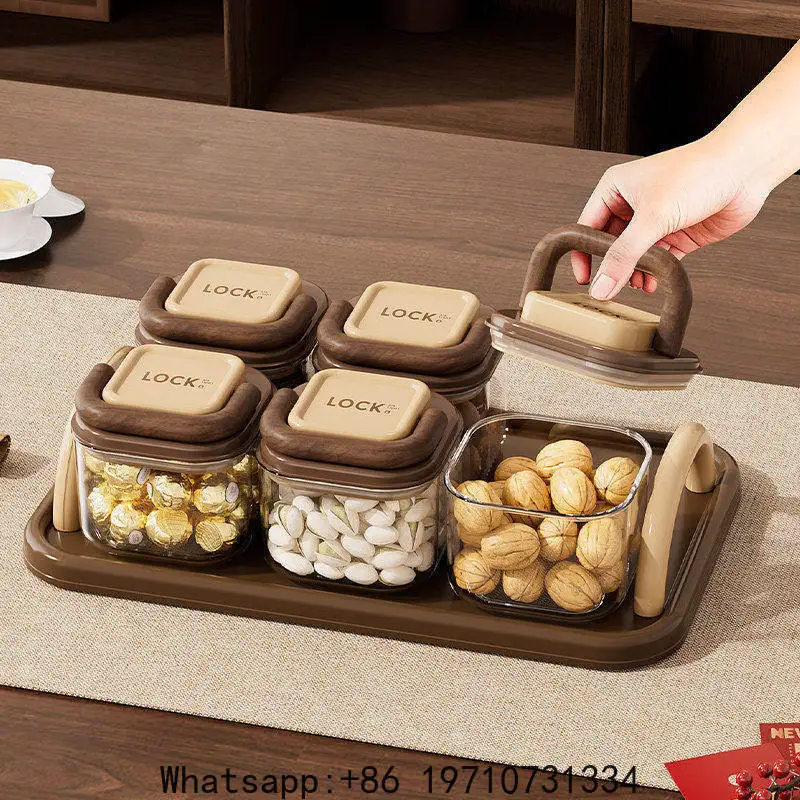 Grid fruit plate high-end exquisite high-value housewarming new home living room coffee table home