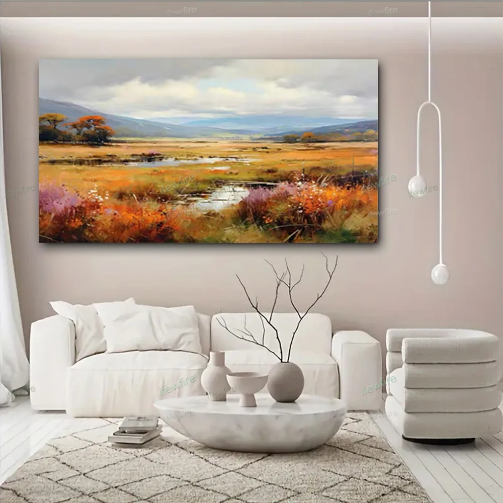 Large Original Hand-painted Modern Abstract Golden Oil Painting On Canvas Drawing Wall Art Entryway Living Room Home Decor Mural