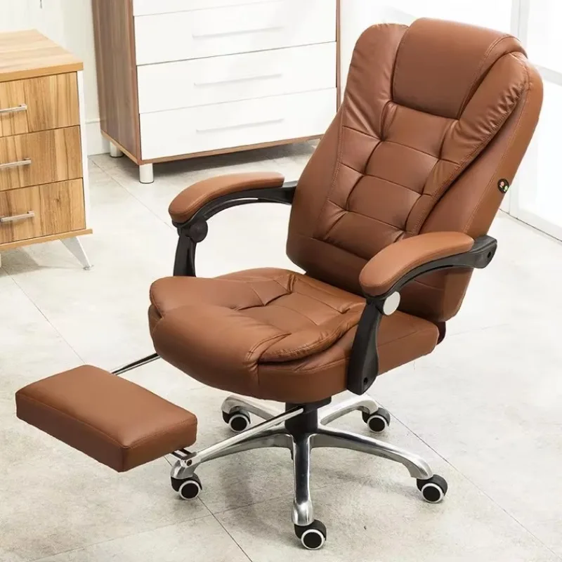 

Massage Leather Modern Comfortable Pc Computer Heavy Duty Executive Office Chair With Footrest