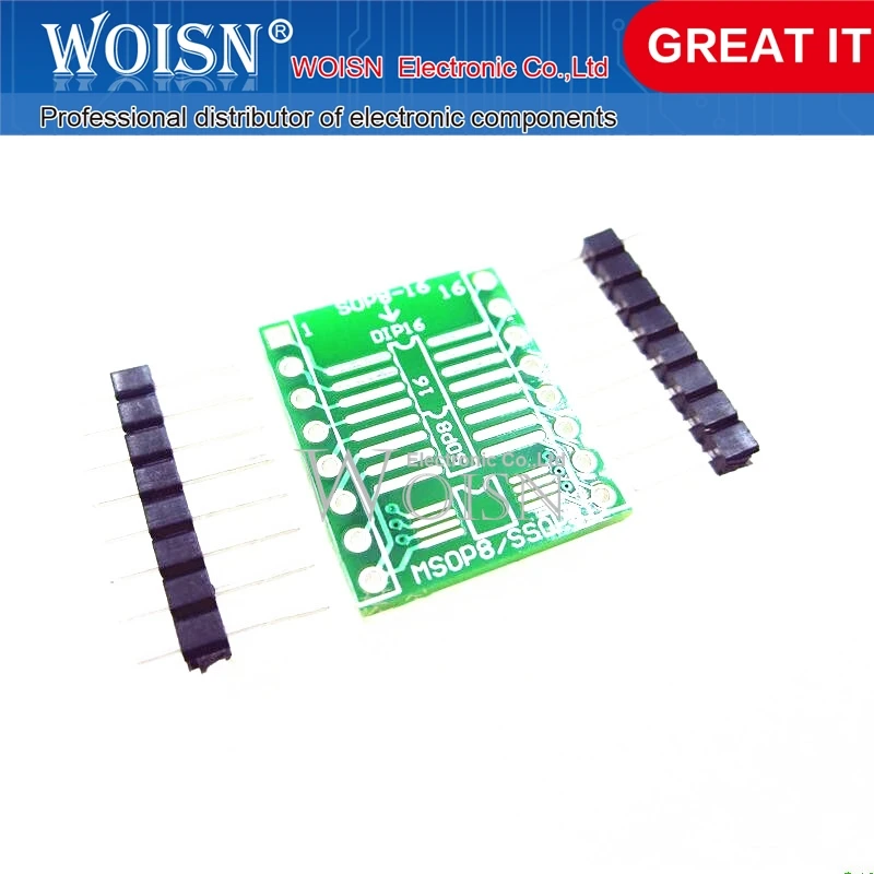 10PCS MSOP8 TSSOP8 SOP8 wide and narrow SOP16 to DIP16 multi-function adapter board